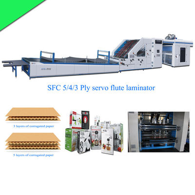 Sfc1700 3 laag automatische fluitlamineermachine voor gegolfde kartonnen doos