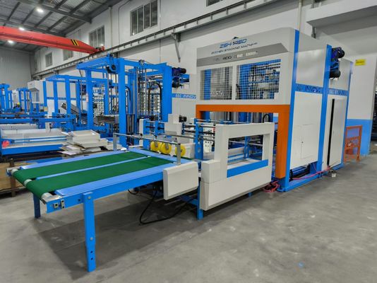 Stapel- en fluitlamineersysteem met automatische stapelmachine voor de productie van golfkarton