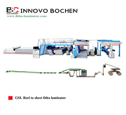 Offline Reel-to-Sheet Roll-Feeding Litho-Lamineermachine met Nauwkeurige Lamineernauwkeurigheid en Hoge Snelheid Roll-Feeding voor Verpakkingen