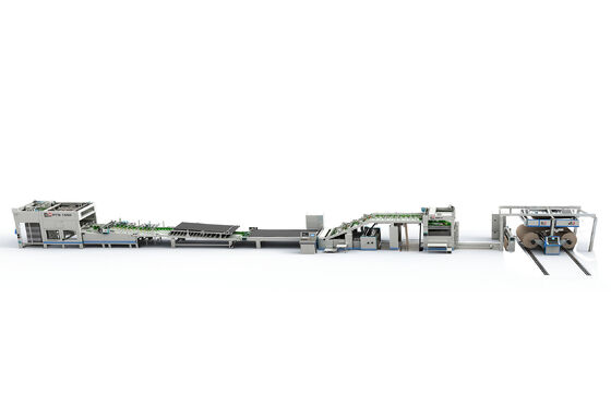 High Speed Inline Single Facer Corrugated Laminating Machine met rolvoeding en precieze lamineernauwkeurigheid voor verpakkingsproductie